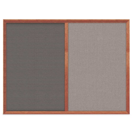 United Visual Products Slim Style Indoor Enclosed Corkboard, 12 UV500SC-BLACK-SURF
